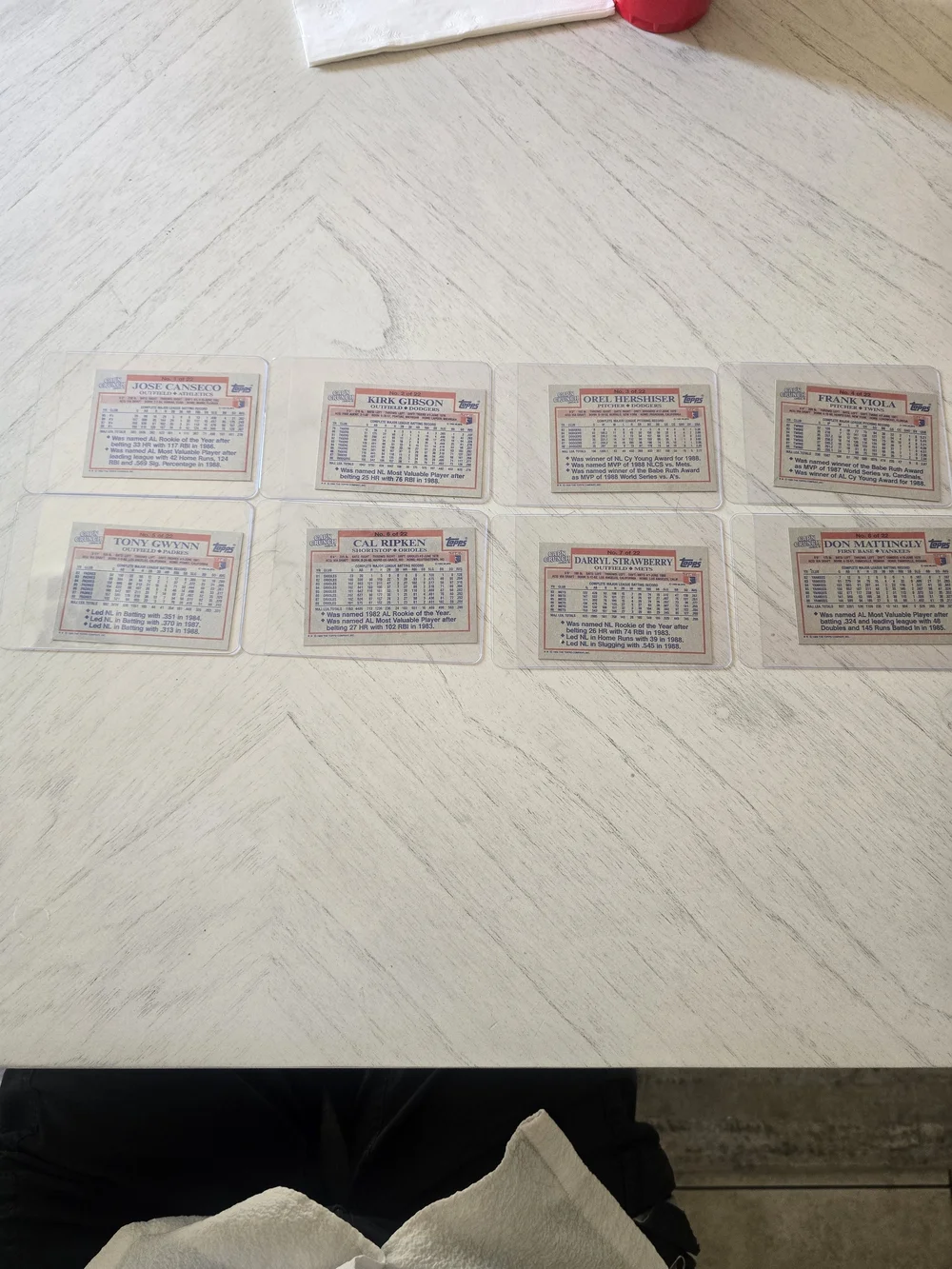 Topps 1989 Cap'N Crunch Full Set of 1-22 Baseball Cards